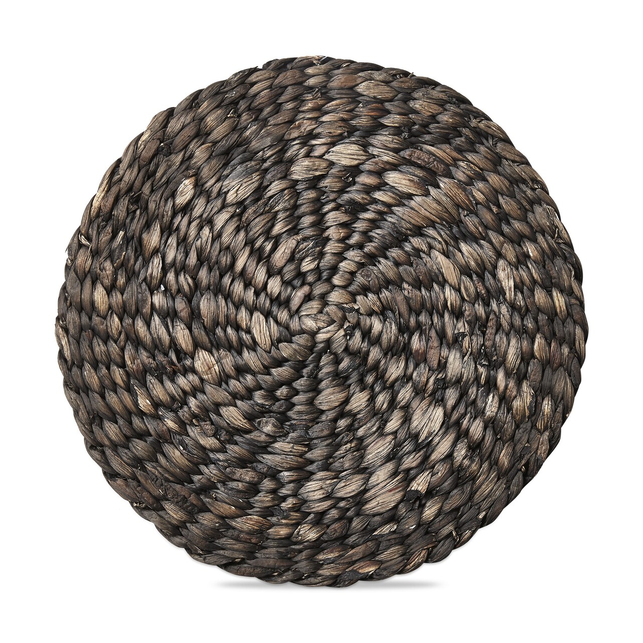 Miley Handwoven Water Hyacinth Round Placemat 15" Black